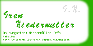 iren niedermuller business card